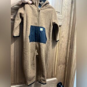 Carhartt Kids Brown and black One Piece Footie